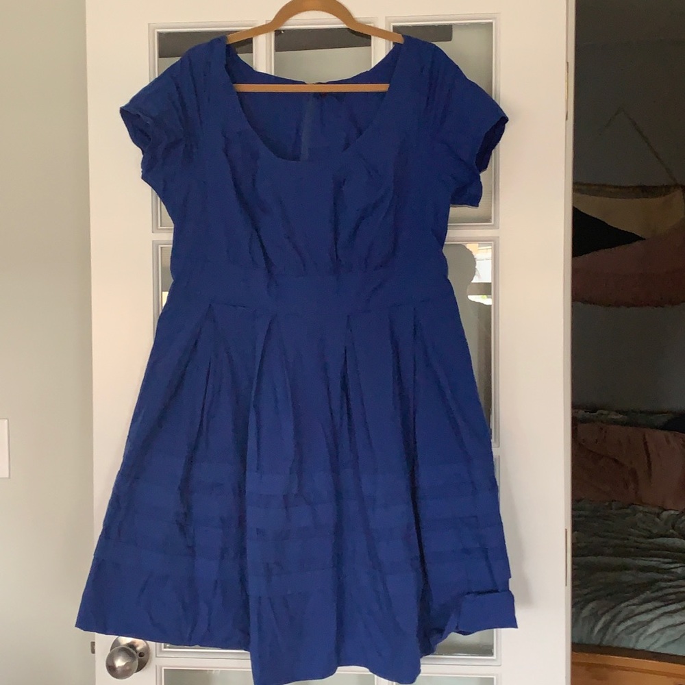 Beautiful Custom Blue eShakti Cotton Dress